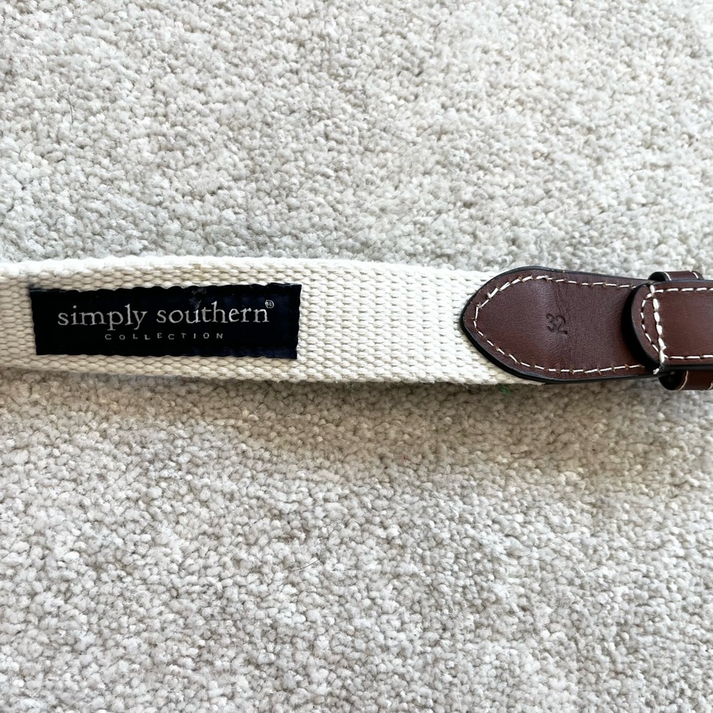 SIMPLY SOUTHERN BELT SIZE 32 GOLF PRINT PREPPY STYLISH ARTSY ART TO WEAR NOVELTY - Picture 3 of 5